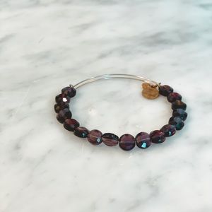 Alex and Ani purple beaded bracelet